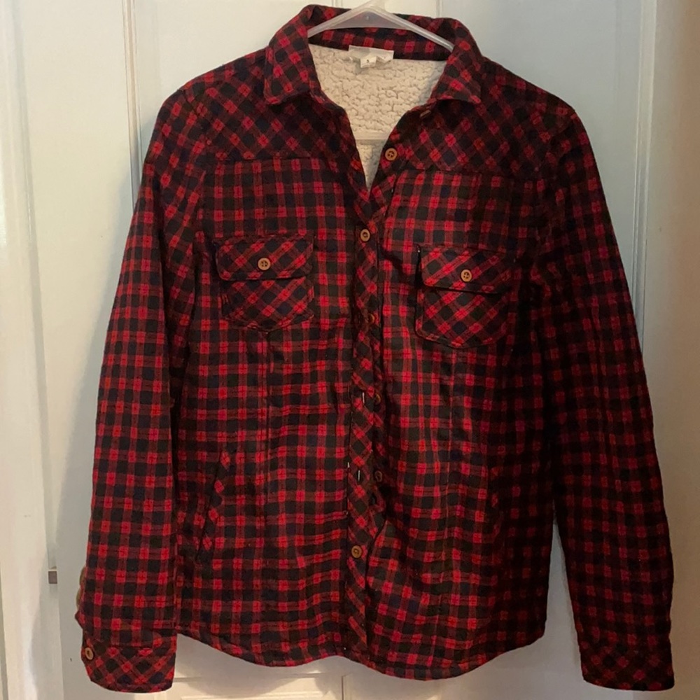 D.Ra Buffalo checkered plaid fleece jacket